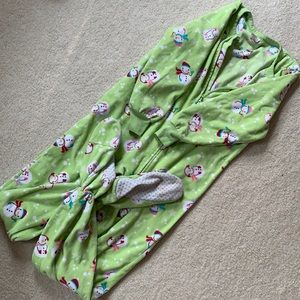 Green snowman onesie pajamas